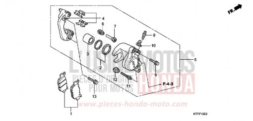 REAR BRAKE CALIPER (SH125/R/150/R) SH150RA de 2010